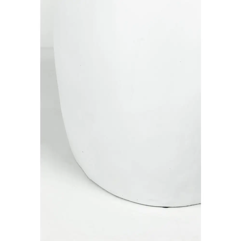 LIBERTA LITHOS OVAL SIDE TABLE ΛΕΥΚΟ 62x43.5x53cm