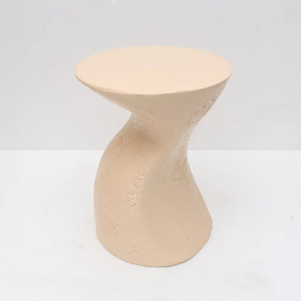 LIBERTA LATTE SIDE TABLE BEIGE 40.5x40.5x48.5cm