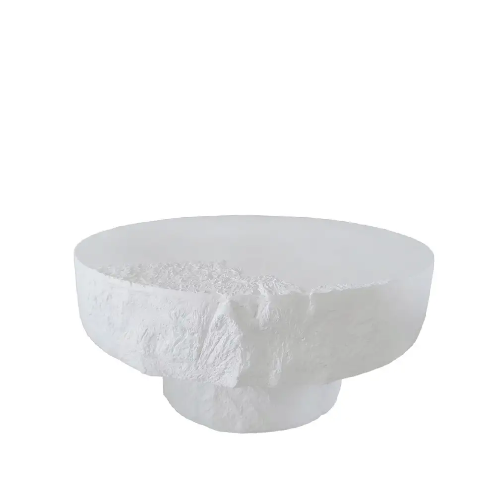 LIBERTA SORRENTO SIDE TABLE ΛΕΥΚΟ ΜΕ ΟΨΗ ΜΑΡΜΑΡΟΥ 91.5x91.5x45cm