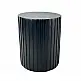 LIBERTA RAIL BLACK SIDE TABLE ΜΑΥΡΟ 40x40x47cm