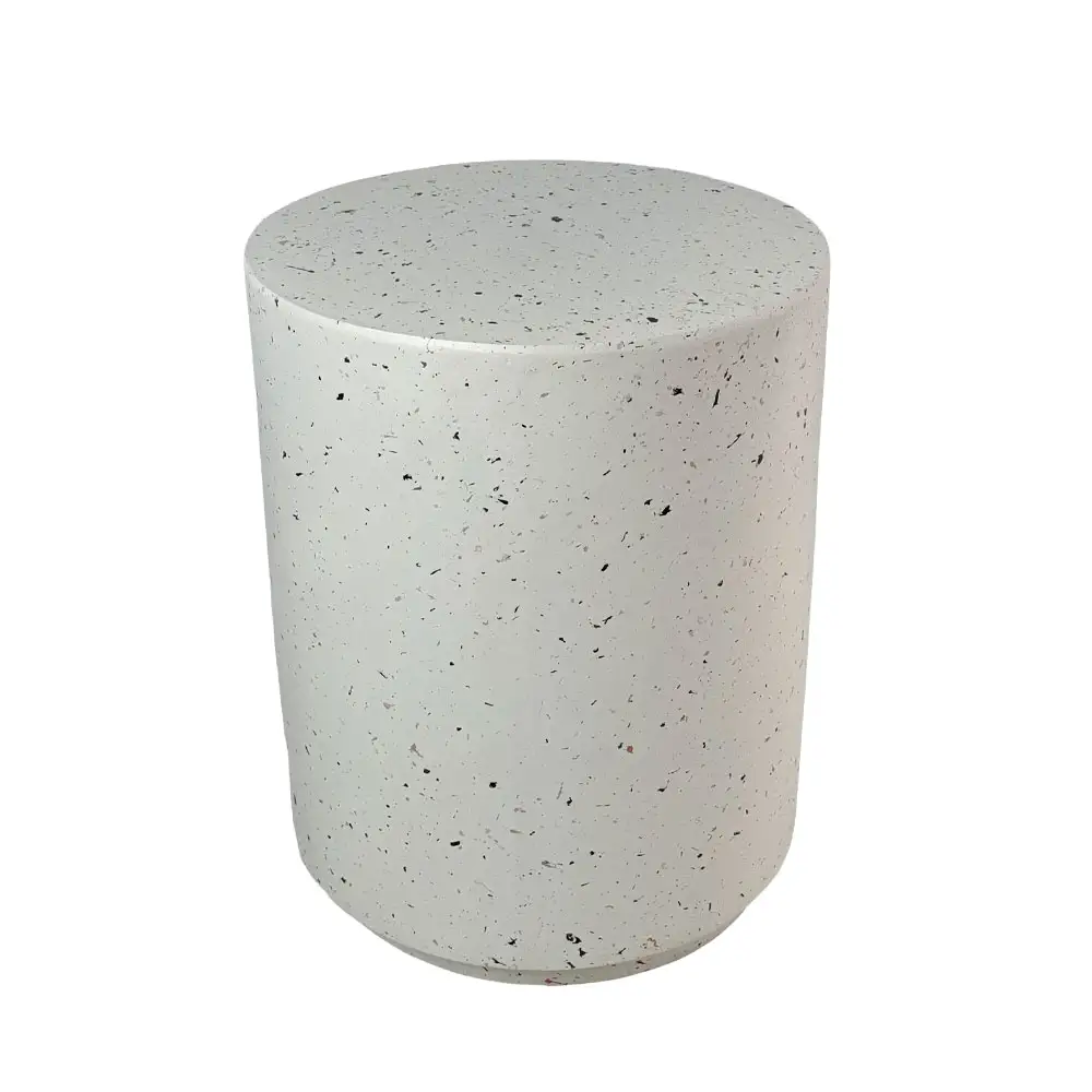LIBERTA WHEEL ROUND SIDE TABLE TERRAZZO 36.5x36.5x46cm