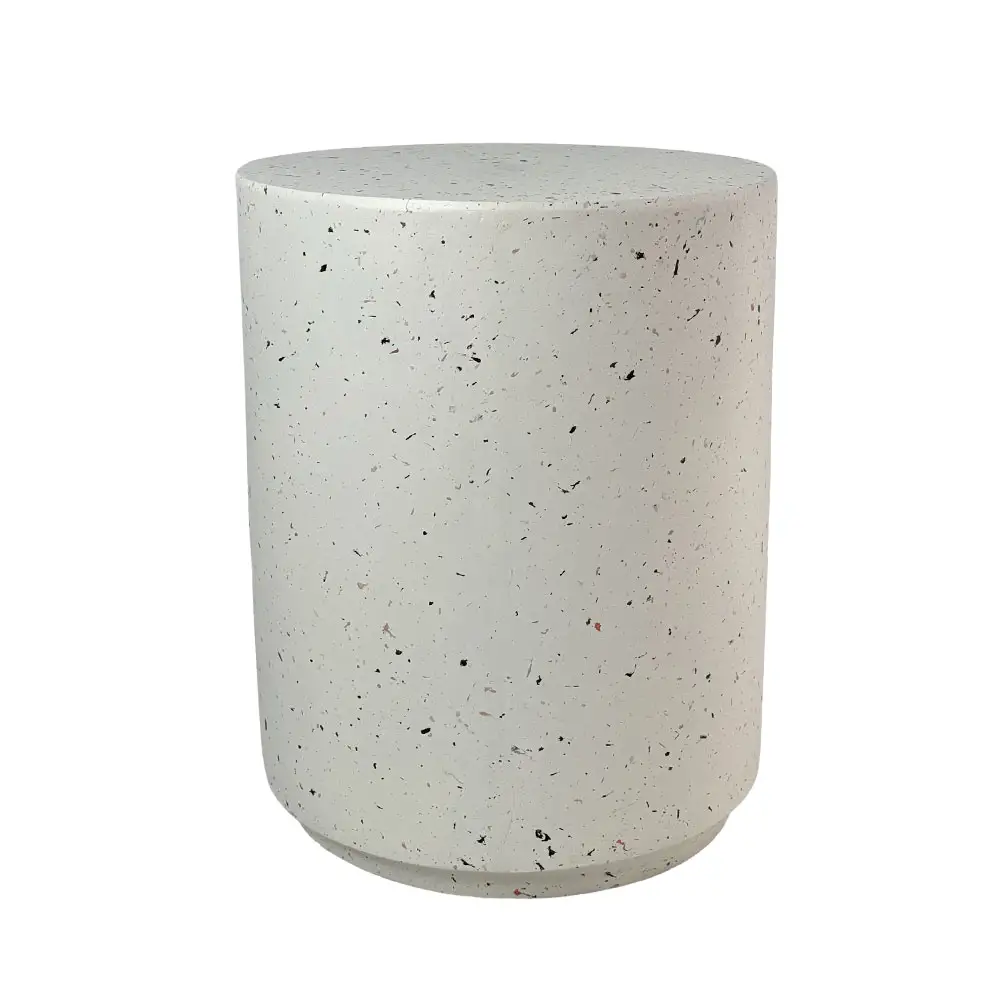 LIBERTA WHEEL ROUND SIDE TABLE TERRAZZO 36.5x36.5x46cm