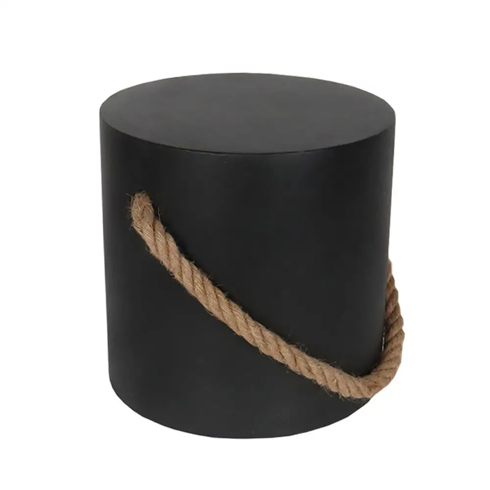 LIBERTA ΤΕΝΟ SIDE TABLE ΜΕ ΣΧΟΙΝΙ ΜΑΥΡΟ ΦΥΣΙΚΟ 40x40x40cm