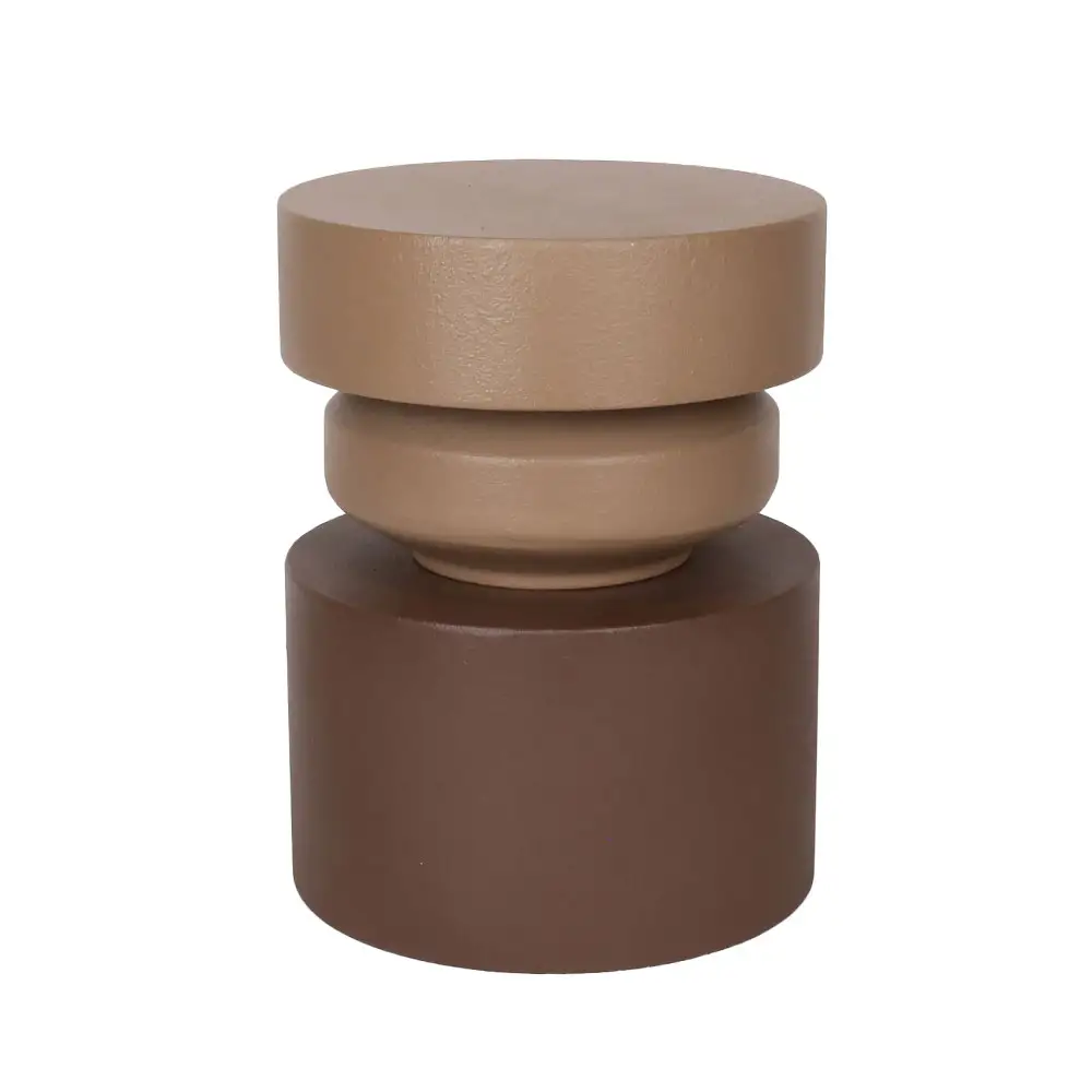 LIBERTA ZELO SIDE TABLE ΚΑΦΕ ΑΝΟΙΧΤΟ ΚΑΦΕ ΣΚΟΥΡΟ 35x35x46cm