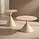 LIBERTA KNOT COFFEE TABLE SET 2ΤΕΜ CREAM CREAM 70x70x40cm