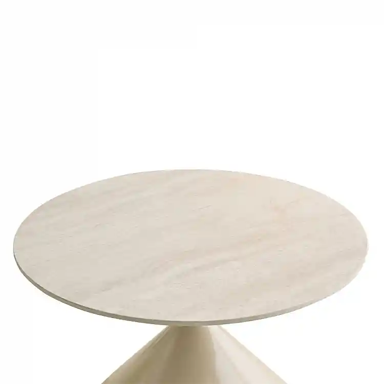 LIBERTA PIETRA COFFEE TABLE SET 2ΤΕΜ CREAM CREAM 70x70x40cm