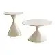 LIBERTA PIETRA COFFEE TABLE SET 2ΤΕΜ CREAM CREAM 70x70x40cm