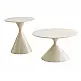 LIBERTA PIETRA COFFEE TABLE SET 2ΤΕΜ CREAM CREAM 70x70x40cm