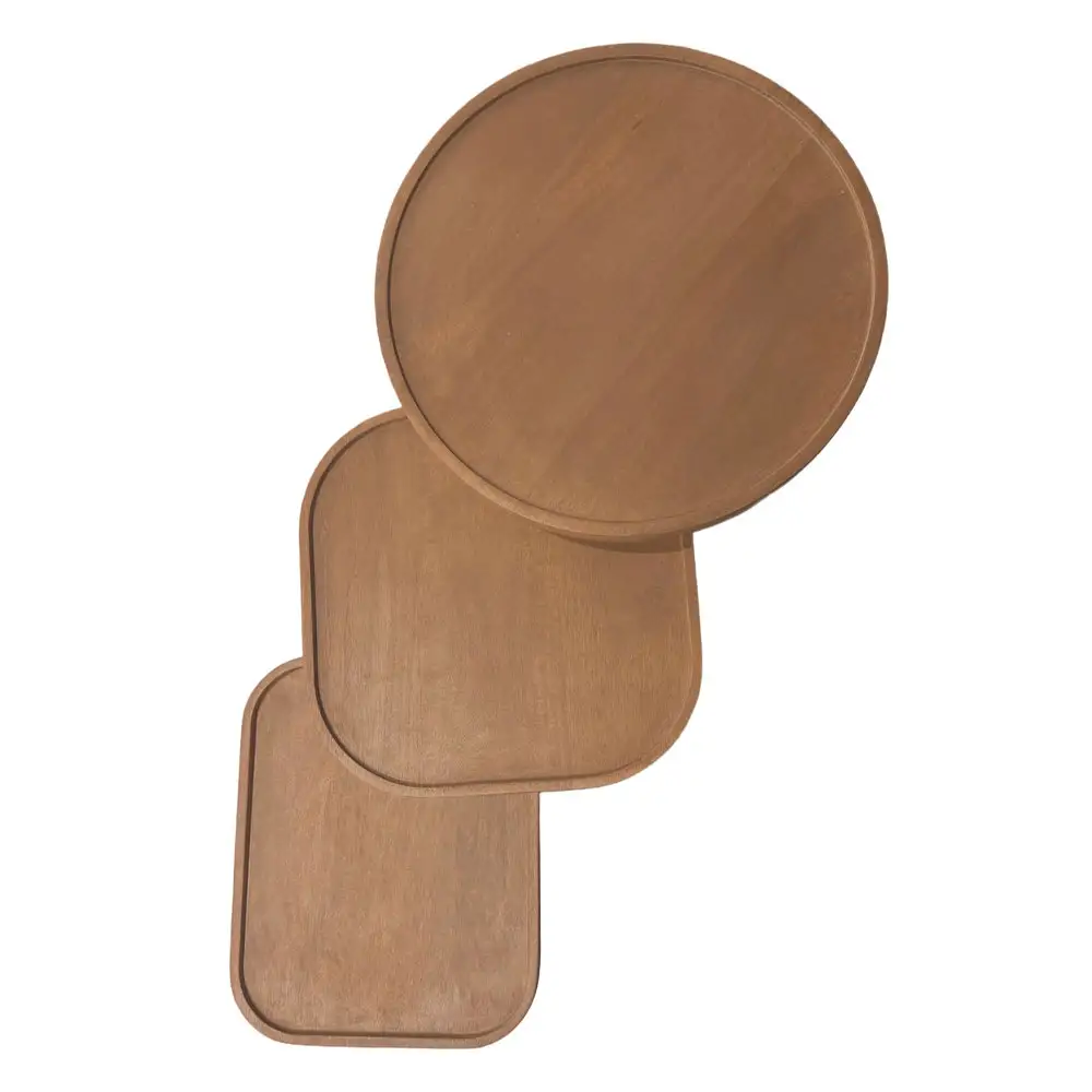 LIBERTA TETRIS COFFEE TABLE SET 3ΤΕΜ ΦΥΣΙΚΟ 45x45x60cm
