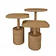 LIBERTA TETRIS COFFEE TABLE SET 3ΤΕΜ ΦΥΣΙΚΟ 45x45x60cm