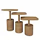 LIBERTA TETRIS COFFEE TABLE SET 3ΤΕΜ ΦΥΣΙΚΟ 45x45x60cm