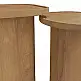 LIBERTA CUBIST SIDE TABLE SET 2ΤΕΜ ΦΥΣΙΚΟ 40x40x50cm