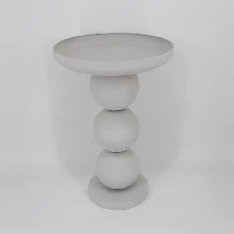 LIBERTA PERLA SIDE TABLE OFF WHITE 41x41x61cm