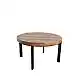 LIBERTA BOBBA COFFEE TABLE SONOMA ΜΑΥΡΟ 80x80x45cm