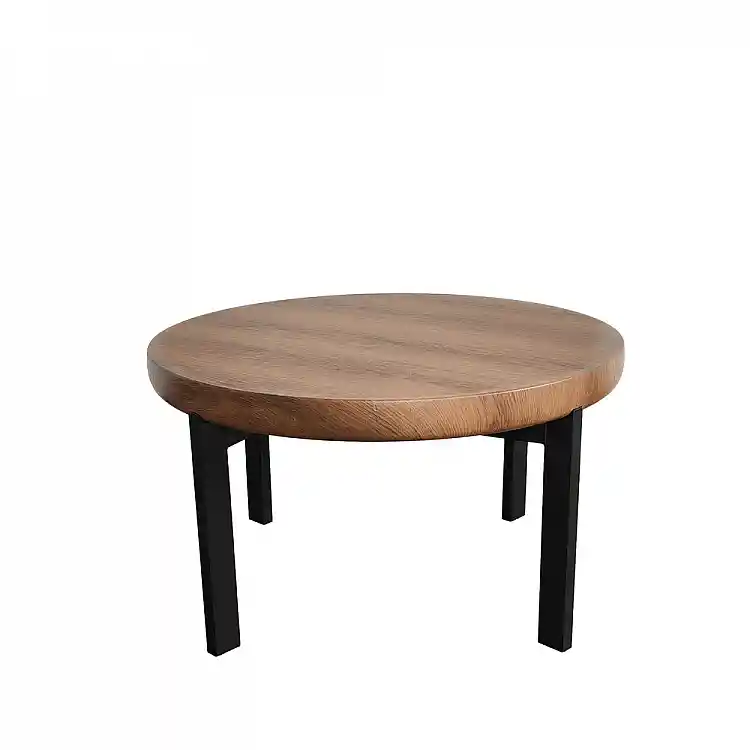 LIBERTA BOBBA COFFEE TABLE SONOMA ΜΑΥΡΟ 80x80x45cm