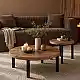 LIBERTA BOBBA SIDE TABLE SONOMA ΜΑΥΡΟ 60x60x55cm