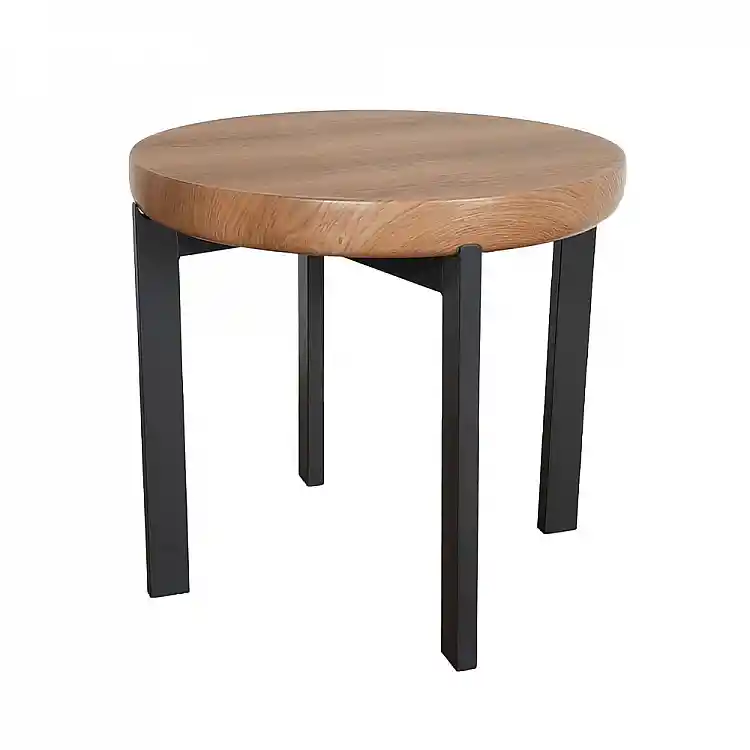 LIBERTA BOBBA SIDE TABLE SONOMA ΜΑΥΡΟ 60x60x55cm