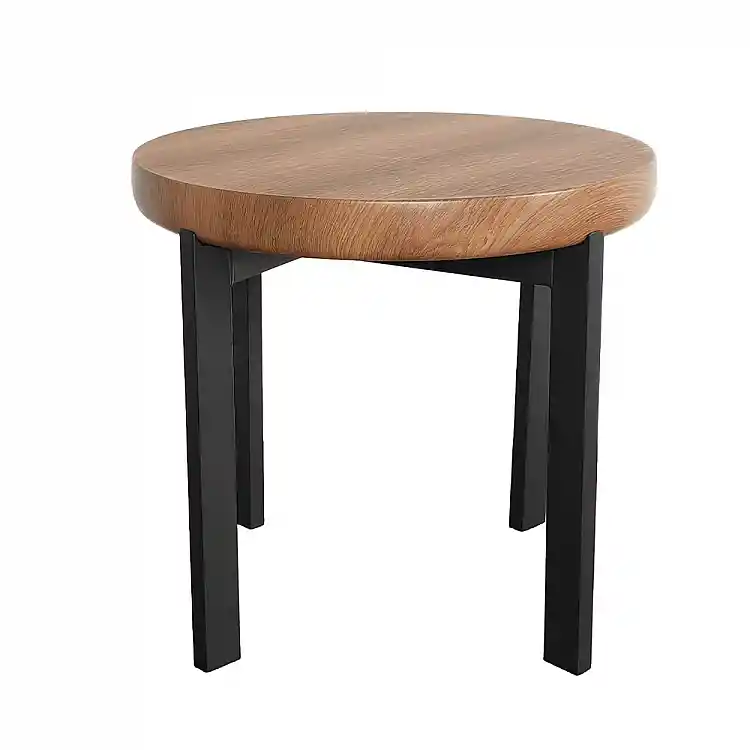 LIBERTA BOBBA SIDE TABLE SONOMA ΜΑΥΡΟ 60x60x55cm