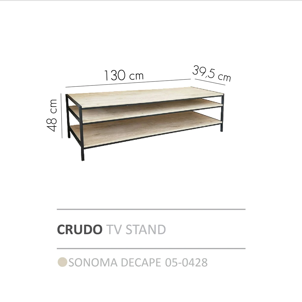 LIBERTA CRUDO TV STAND SONOMA DECAPE 130x39.5x48