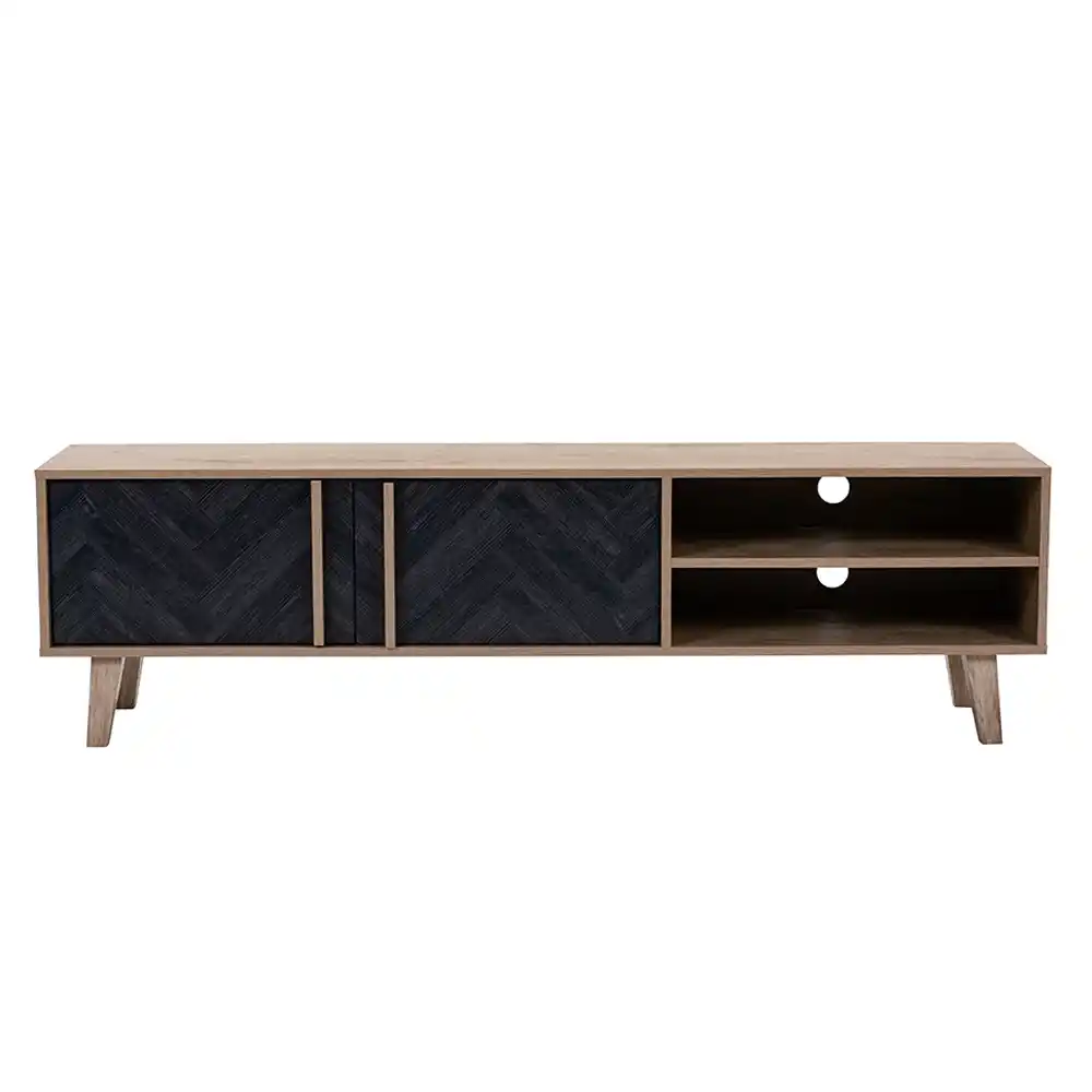 LIBERTA ALBERO TV STAND SONOMA DECAPE ΜΑΥΡΟ ΜΕ PATTERN 160x35x45cm