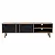 LIBERTA ALBERO TV STAND SONOMA DECAPE ΜΑΥΡΟ ΜΕ PATTERN 160x35x45cm