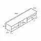 LIBERTA ALBERO TV STAND SONOMA DECAPE ΜΑΥΡΟ ΜΕ PATTERN 160x35x45cm