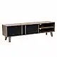 LIBERTA ALBERO TV STAND SONOMA DECAPE ΜΑΥΡΟ ΜΕ PATTERN 160x35x45cm