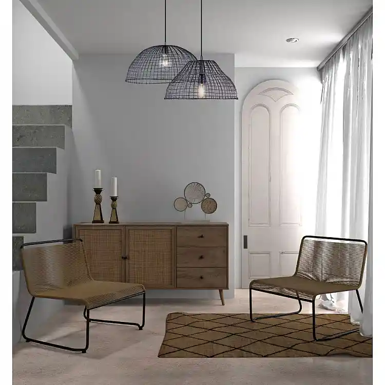 LIBERTA AMMOS ΜΠΟΥΦΕΣ 3ΣΥΡΤΑΡΙΑ ΦΥΣΙΚΟ ΜΕ RATTAN 150x39x79cm