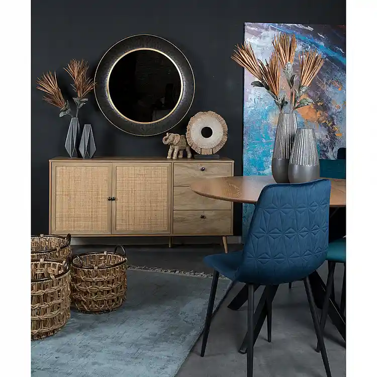 LIBERTA AMMOS ΜΠΟΥΦΕΣ 3ΣΥΡΤΑΡΙΑ ΦΥΣΙΚΟ ΜΕ RATTAN 150x39x79cm