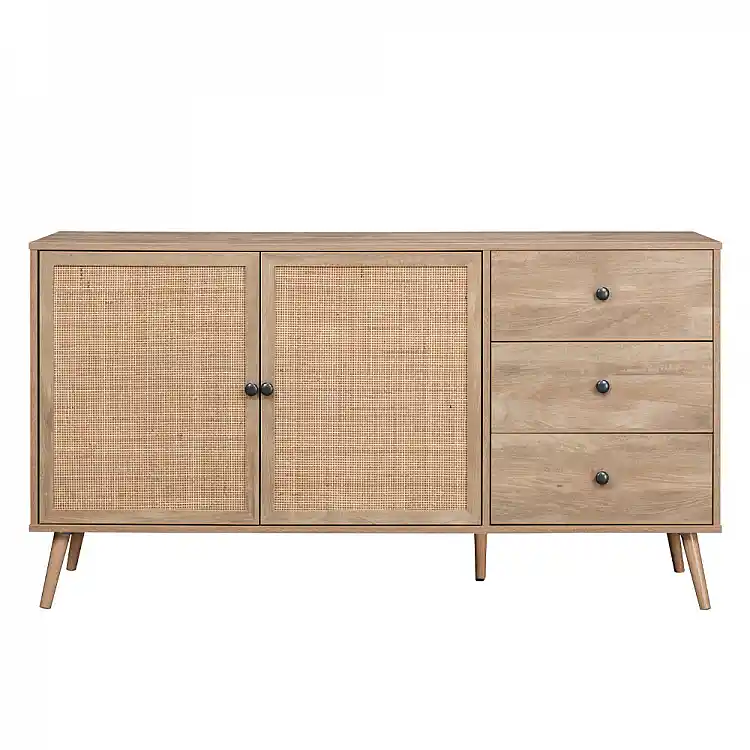 LIBERTA AMMOS ΜΠΟΥΦΕΣ 3ΣΥΡΤΑΡΙΑ ΦΥΣΙΚΟ ΜΕ RATTAN 150x39x79cm