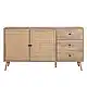 LIBERTA AMMOS ΜΠΟΥΦΕΣ 3ΣΥΡΤΑΡΙΑ ΦΥΣΙΚΟ ΜΕ RATTAN 150x39x79cm