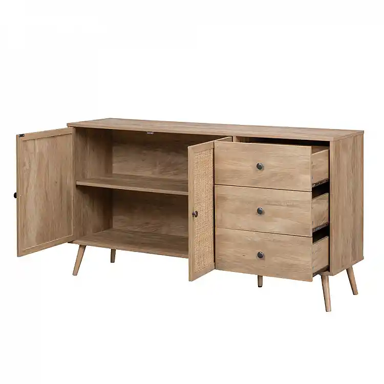 LIBERTA AMMOS ΜΠΟΥΦΕΣ 3ΣΥΡΤΑΡΙΑ ΦΥΣΙΚΟ ΜΕ RATTAN 150x39x79cm