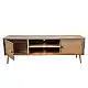 LIBERTA AMMOS TV STAND 2ΠΟΡΤΕΣ ΦΥΣΙΚΟ ΜΕ RATTAN 150x39x49cm