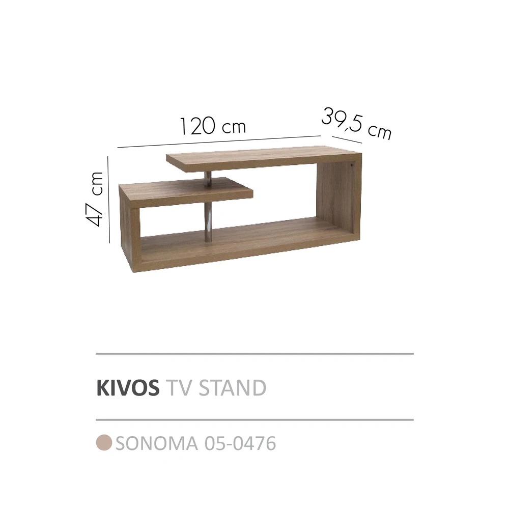 LIBERTA KIVOS TV STAND SONOMA 120x39.5x47 LIBERTA KIVOS TV STAND SONOMA 120x39.5x47