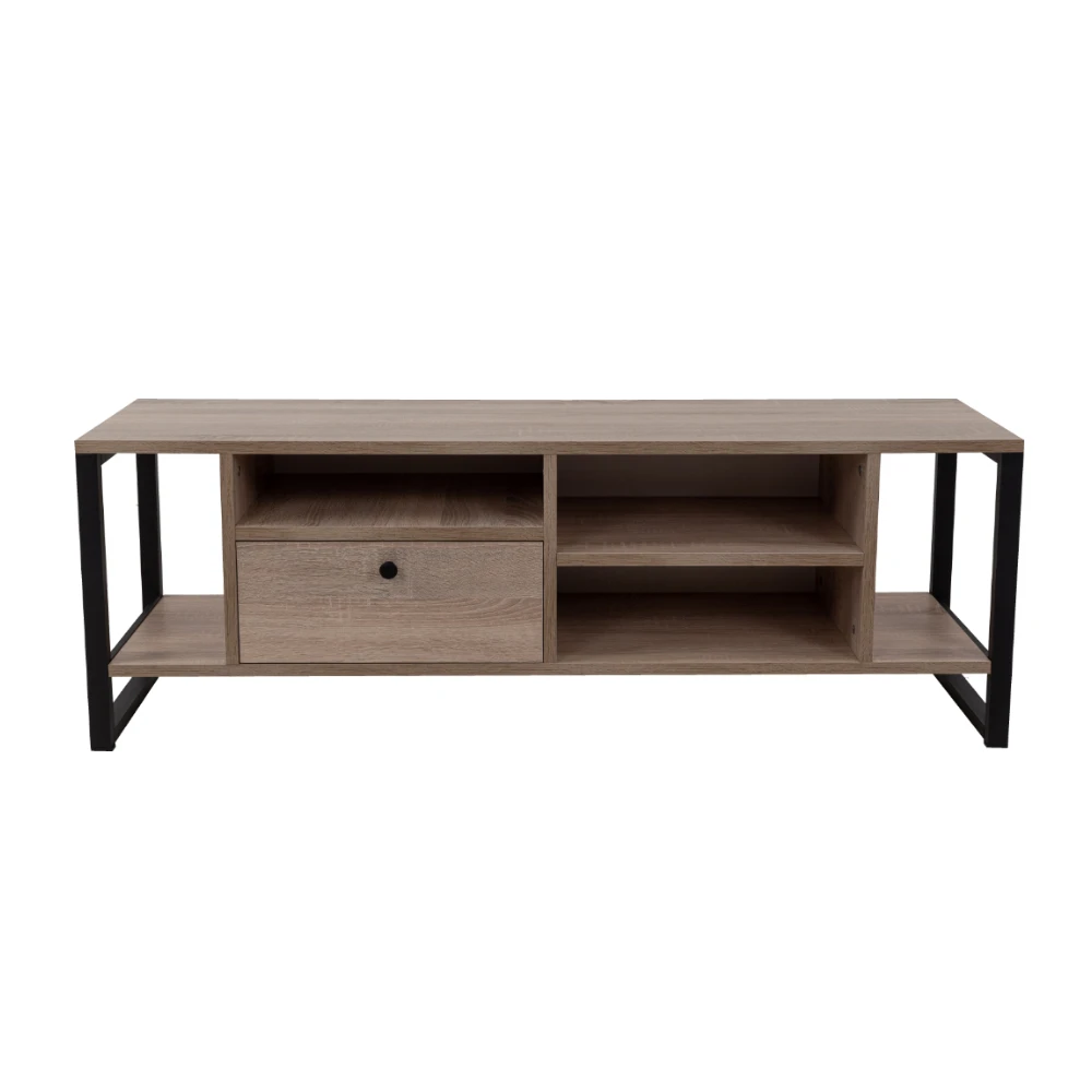 LIBERTA SPACE TV STAND 2ΡΑΦΙΑ 1ΣΥΡΤΑΡΙ SONOMA ΜΑΥΡΟ 120x35x45
