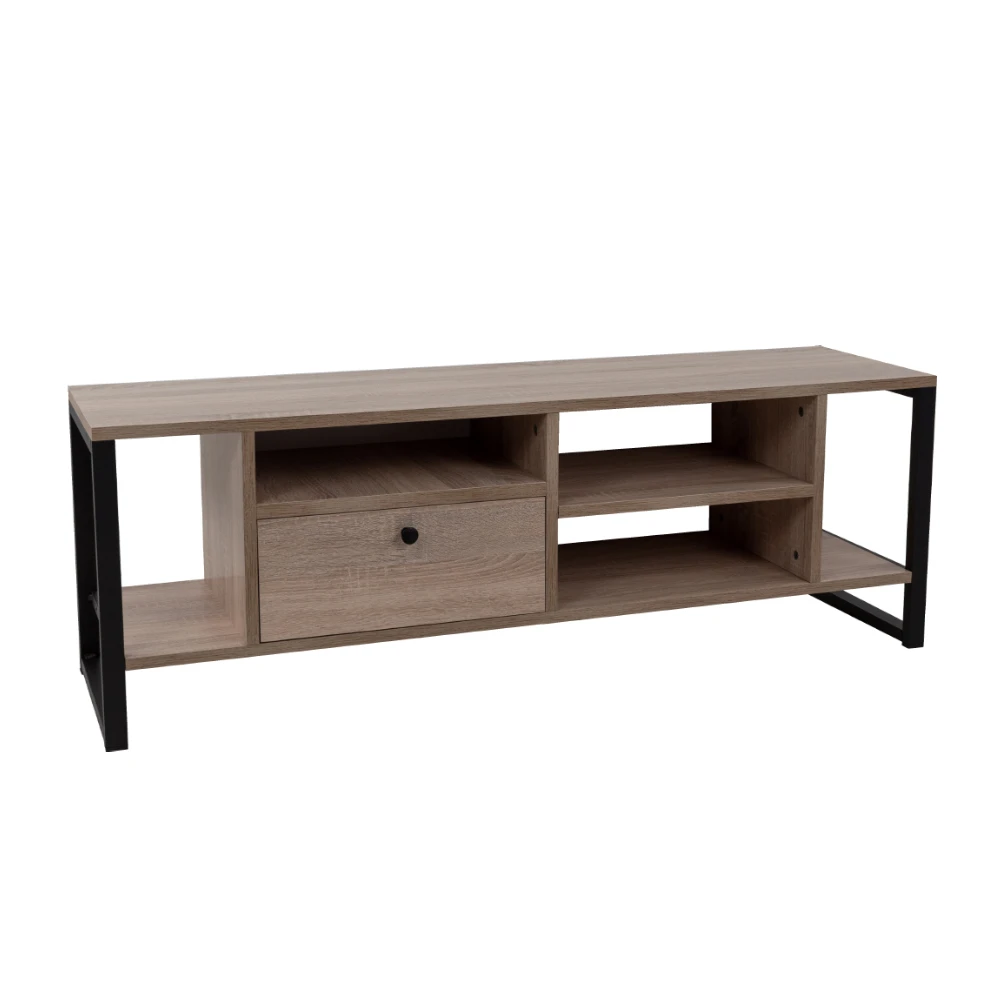 LIBERTA SPACE TV STAND 2ΡΑΦΙΑ 1ΣΥΡΤΑΡΙ SONOMA ΜΑΥΡΟ 120x35x45