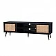 LIBERTA VIENNA TV STAND ΜΑΥΡΟ ΜΕ RATTAN 150x39x49 LIBERTA VIENNA TV STAND ΜΑΥΡΟ ΜΕ RATTAN 150x39x49