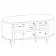 LIBERTA OVAL ΜΠΟΥΦΕΣ 3ΠΟΡΤΕΣ ΚΑΡΥΔΙ 150x45x74cm