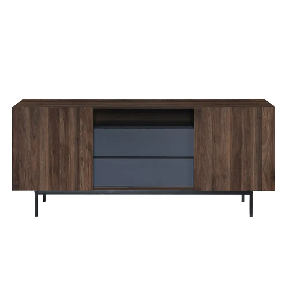 LIBERTA GROOVES ΜΠΟΥΦΕΣ 2ΠΟΡΤΕΣ 2ΣΥΡΤΑΡΙΑ ΚΑΡΥΔΙ ΓΚΡΙ 180x40x80cm