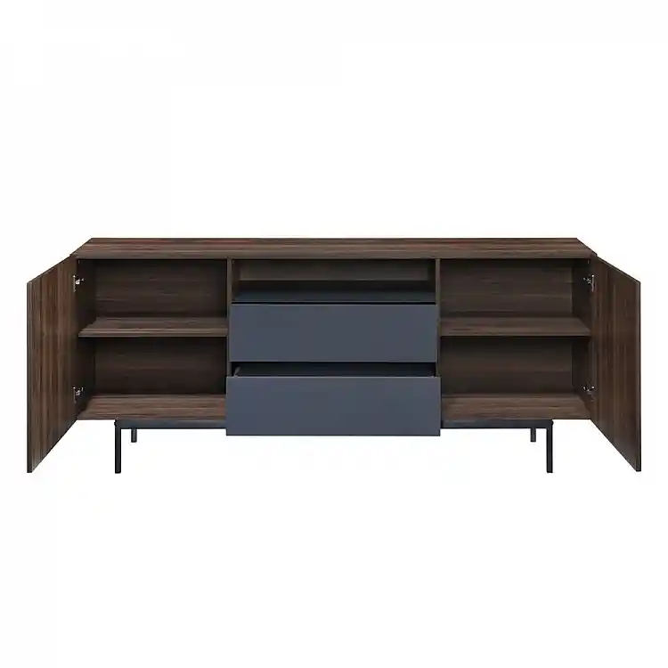 LIBERTA GROOVES ΜΠΟΥΦΕΣ 2ΠΟΡΤΕΣ 2ΣΥΡΤΑΡΙΑ ΚΑΡΥΔΙ ΓΚΡΙ 180x40x80cm