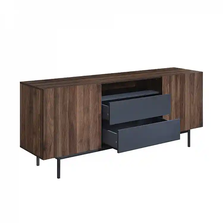 LIBERTA GROOVES ΜΠΟΥΦΕΣ 2ΠΟΡΤΕΣ 2ΣΥΡΤΑΡΙΑ ΚΑΡΥΔΙ ΓΚΡΙ 180x40x80cm