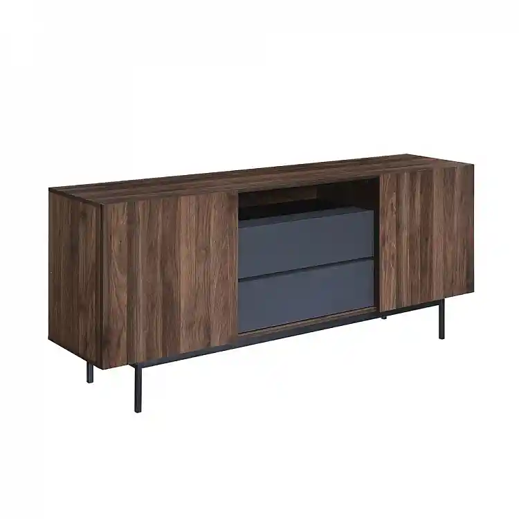 LIBERTA GROOVES ΜΠΟΥΦΕΣ 2ΠΟΡΤΕΣ 2ΣΥΡΤΑΡΙΑ ΚΑΡΥΔΙ ΓΚΡΙ 180x40x80cm