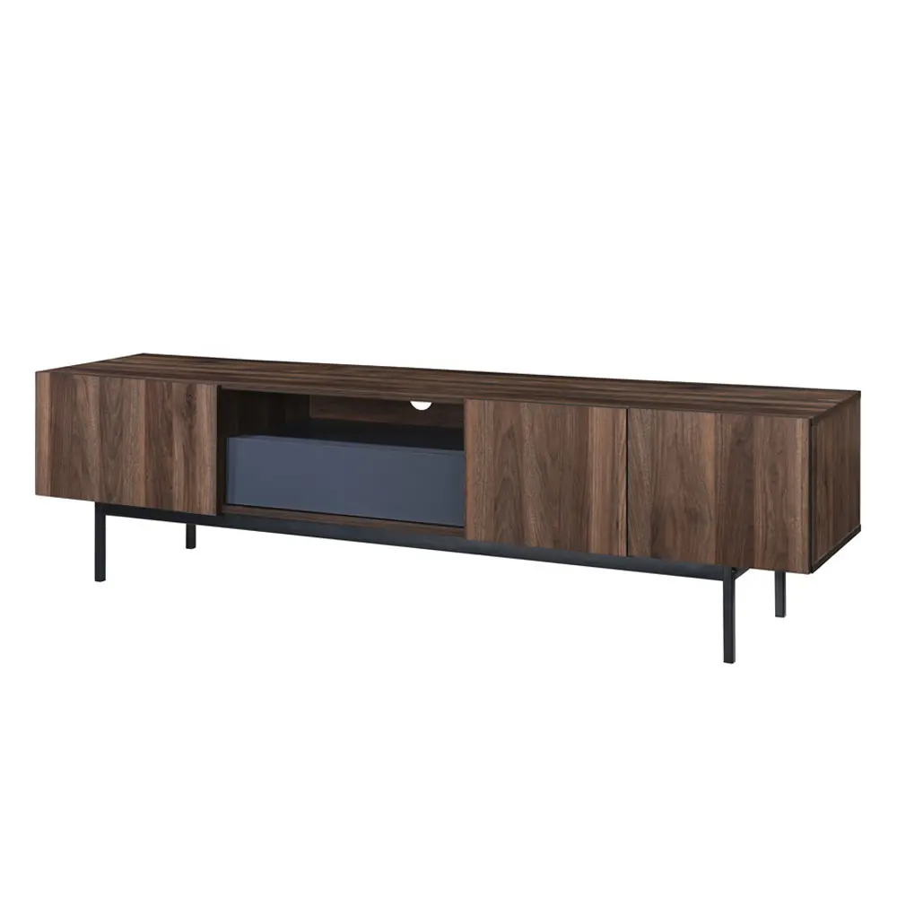 LIBERTA GROOVES TV STAND 3ΠΟΡΤΕΣ 1ΣΥΡΤΑΡΙ ΚΑΡΥΔΙ ΓΚΡΙ 180x40x50
