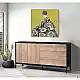 LIBERTA BLACKBIRD ΜΠΟΥΦΕΣ 2ΠΟΡΤΕΣ 3ΣΥΡΤΑΡΙΑ RIVIERA OAK ΜΑΥΡΟ 150x40x75.5cm