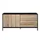 LIBERTA BLACKBIRD ΜΠΟΥΦΕΣ 2ΠΟΡΤΕΣ 3ΣΥΡΤΑΡΙΑ RIVIERA OAK ΜΑΥΡΟ 150x40x75.5cm