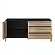 LIBERTA BLACKBIRD ΜΠΟΥΦΕΣ 2ΠΟΡΤΕΣ 3ΣΥΡΤΑΡΙΑ RIVIERA OAK ΜΑΥΡΟ 150x40x75.5cm
