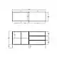 LIBERTA BLACKBIRD ΜΠΟΥΦΕΣ 2ΠΟΡΤΕΣ 3ΣΥΡΤΑΡΙΑ RIVIERA OAK ΜΑΥΡΟ 150x40x75.5cm