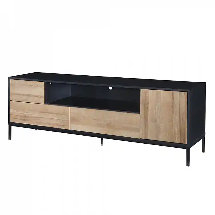 LIBERTA BLACKBIRD TV STAND RIVIERA OAK ΜΑΥΡΟ 160x40.5x58cm