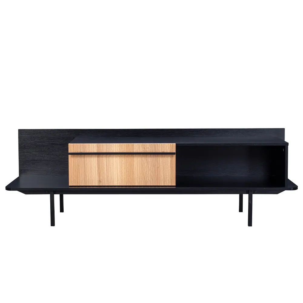 LIBERTA ORIGAMI TV STAND 1ΣΥΡΤΑΡΙ ΜΑΥΡΟ SONOMA 160x39.5x50