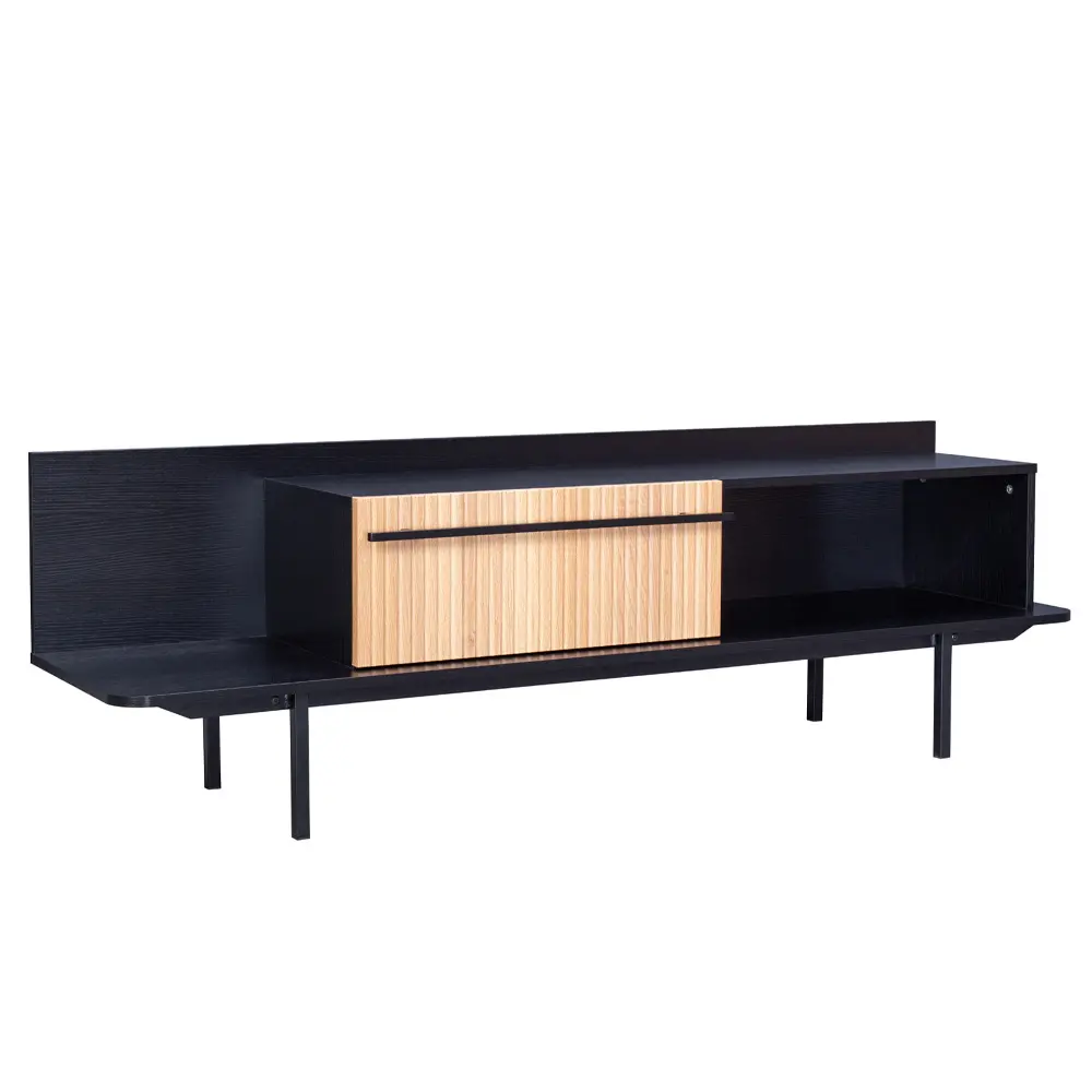 LIBERTA ORIGAMI TV STAND 1ΣΥΡΤΑΡΙ ΜΑΥΡΟ SONOMA 160x39.5x50